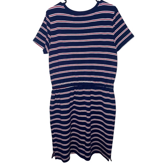 NWOT. Charter Club Womens‎ Medium Striped Dress Drawstring Waist Pockets - Picture 5 of 6